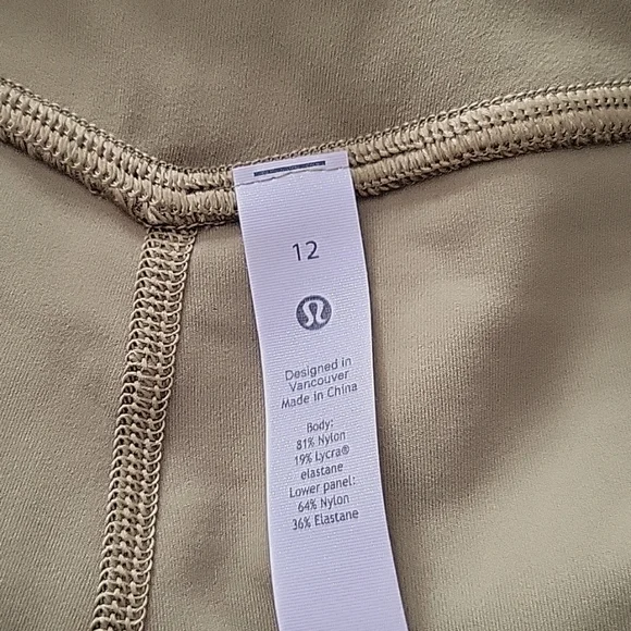 NWT Lululemon Nulu & Crisscross Mesh Stirrup tights Bronze Green 12 - Picture 9 of 11